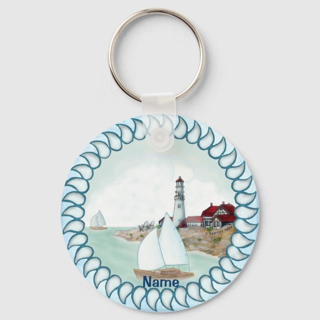 Rocky Lighthouse  Keychain (Front)
