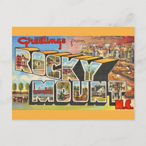 Rocky Mount NC Postcard