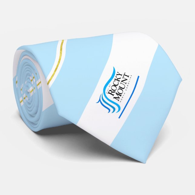 Rocky Mount (North Carolina) city flag Neck Tie (Rolled)