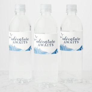 Rocky Mountain Adventure Awaits Water Bottle Label