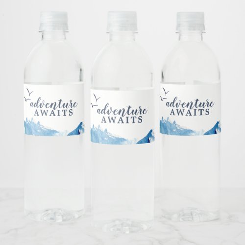 Rocky Mountain Adventure Awaits Water Bottle Label