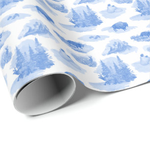 Rocky Mountain Animal Toile Wrapping Paper