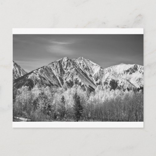 Rocky Mountain Autumn High In Black and White Postcard