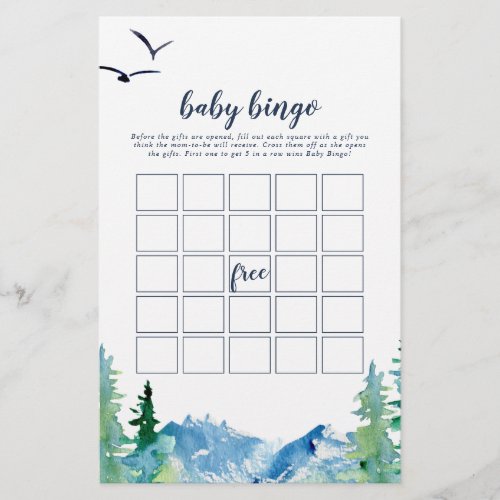 Rocky Mountain Baby Bingo Game Flyer