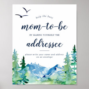 Rocky Mountain Baby Shower Address Envelope Sign