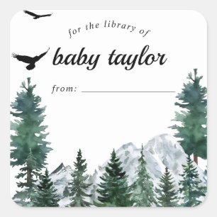 Rocky Mountain Baby Shower Bookplate