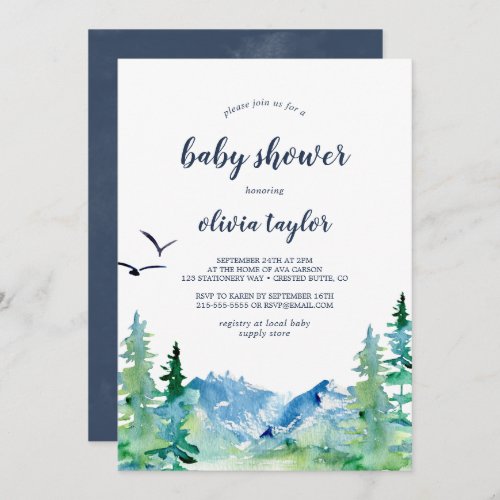 Rocky Mountain Baby Shower Invitation