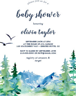 Mountain Baby Shower Invitations Zazzle