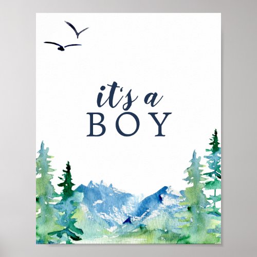 Rocky Mountain Baby Shower Its a Boy Sign