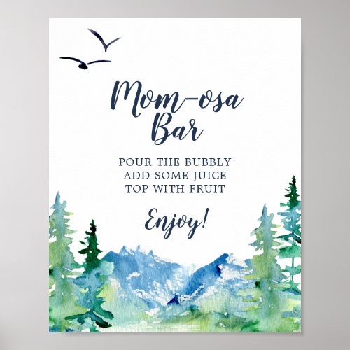 Rocky Mountain Baby Shower Mom_osa Bar Sign