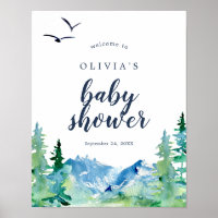 Rocky Mountain Baby Shower Welcome Poster