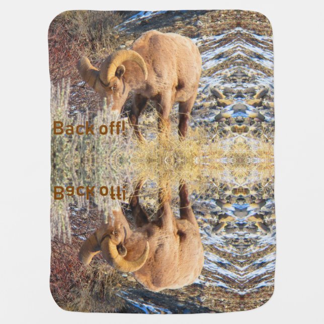 Rocky Mountain Bighorn Sheep Baby Blanket (Front)