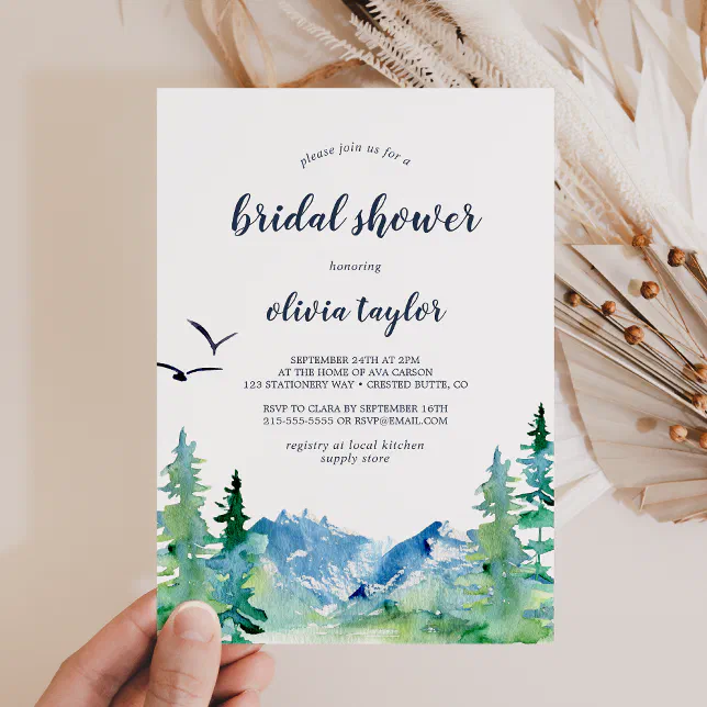 Rocky Mountain Bridal Shower Invitation Zazzle
