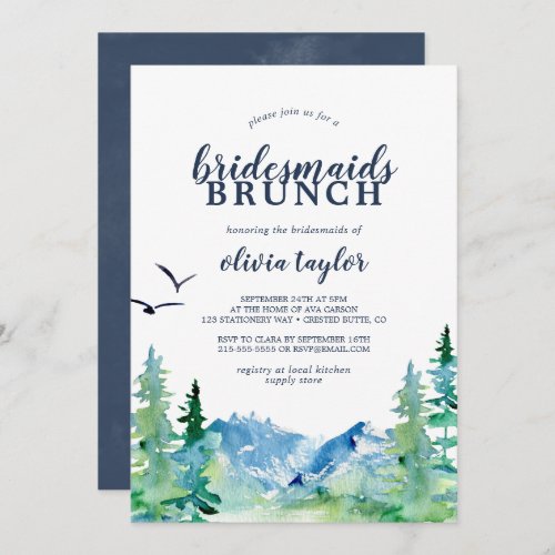 Rocky Mountain Bridesmaids Brunch Invitation