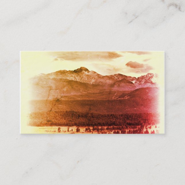 Rocky Mountain business card template photo art (Front)