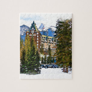 Rocky Mountain Castle - Banff Canada Jigsaw Puzzle