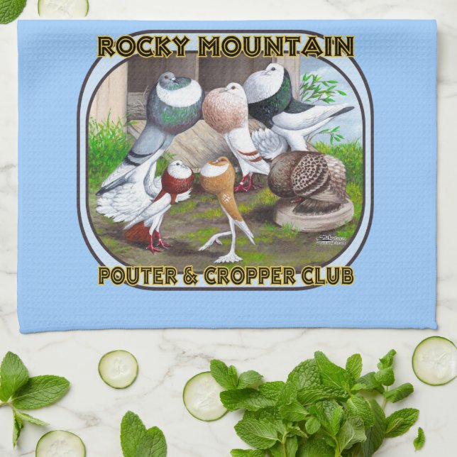 Rocky Mountain Club Logo Kitchen Towel (Folded)