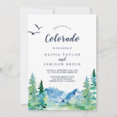 Rocky Mountain Colorado Destination Wedding Invitation (Front)