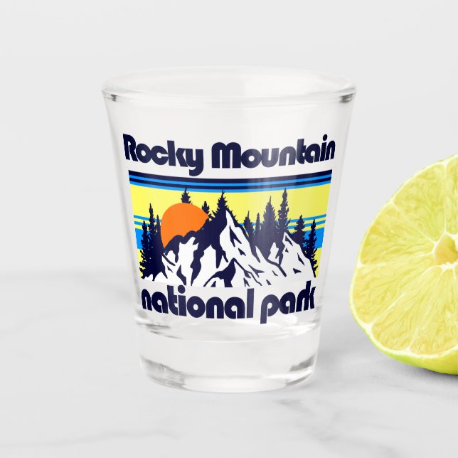 Rocky Mountain,Colorado Shot Glass (Front)
