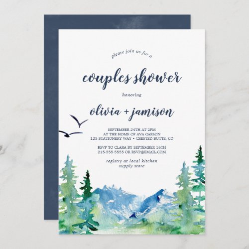 Rocky Mountain Couples Shower Invitation