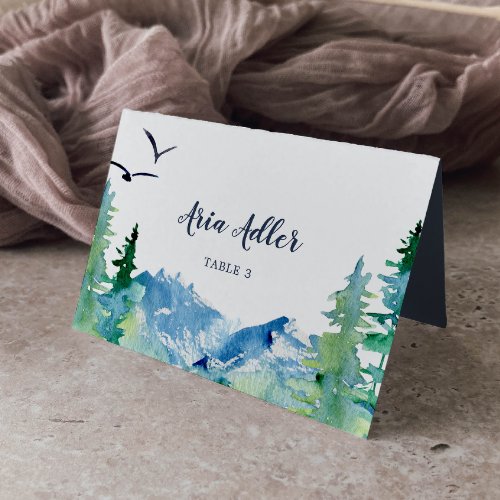 Rocky Mountain Destination Guest Name Place Card