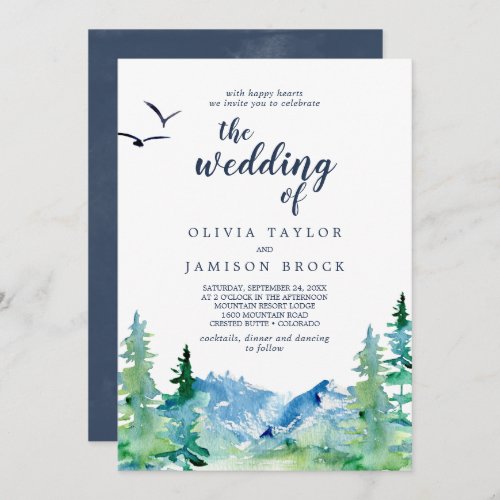 Rocky Mountain Destination The Wedding Of Invitation