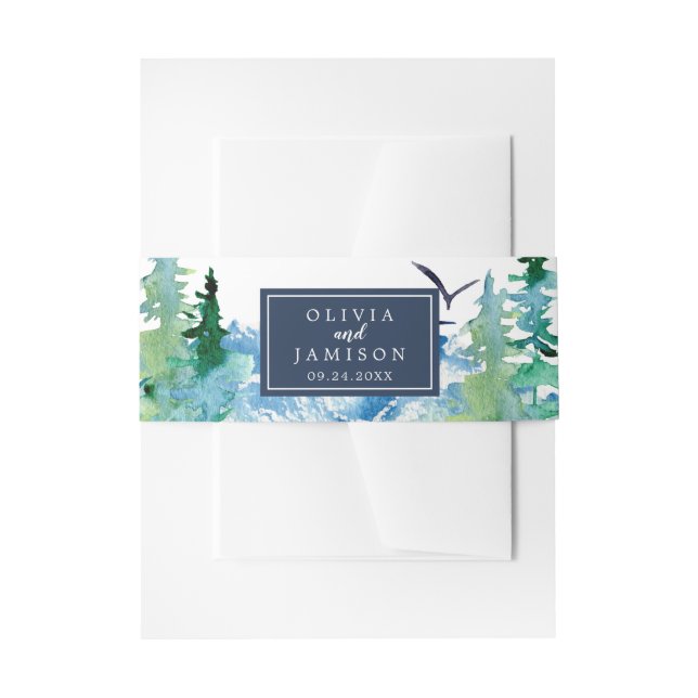 Rocky Mountain Destination Wedding Belly Band (Front Example)