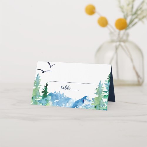 Rocky Mountain Destination Wedding Place Card