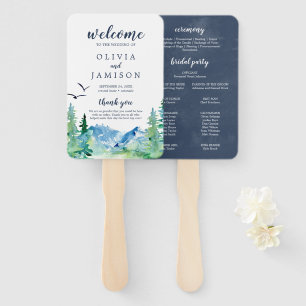 Rocky Mountain Destination Wedding Program Fan