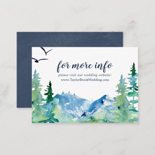 Rocky Mountain Destination Wedding Website Enclosure Card