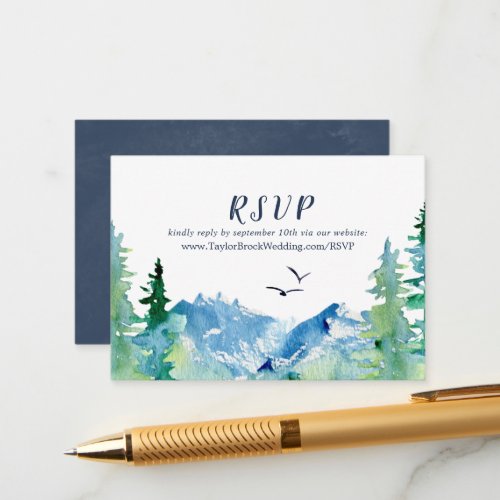Rocky Mountain Destination Wedding Website RSVP Enclosure Card