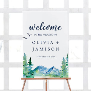 Rocky Mountain Destination Wedding Welcome Foam Board