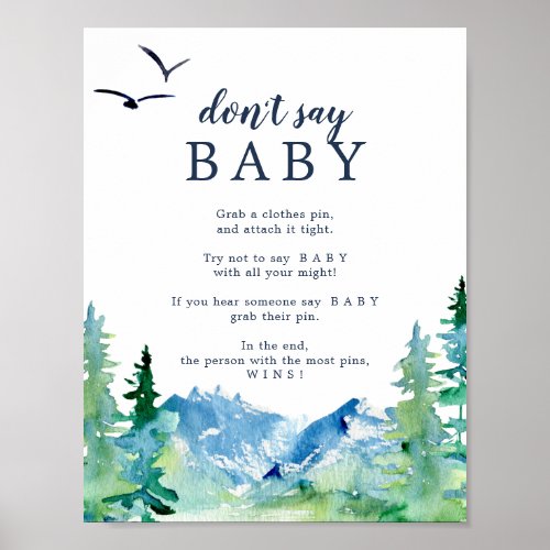 Rocky Mountain Dont Say Baby Game Sign