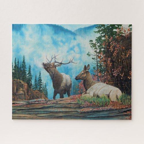 Rocky Mountain Elk bull elk bugling Jigsaw Puzzle