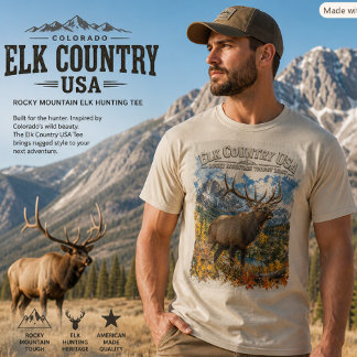 Rocky Mountain Elk Hunting Trophy Bull Mens Gift T-Shirt