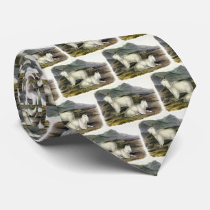Rocky Mountain Goat (Capra Americana by Audubon Neck Tie