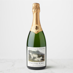 Rocky Mountain Goat (Capra Americana by Audubon Sparkling Wine Label