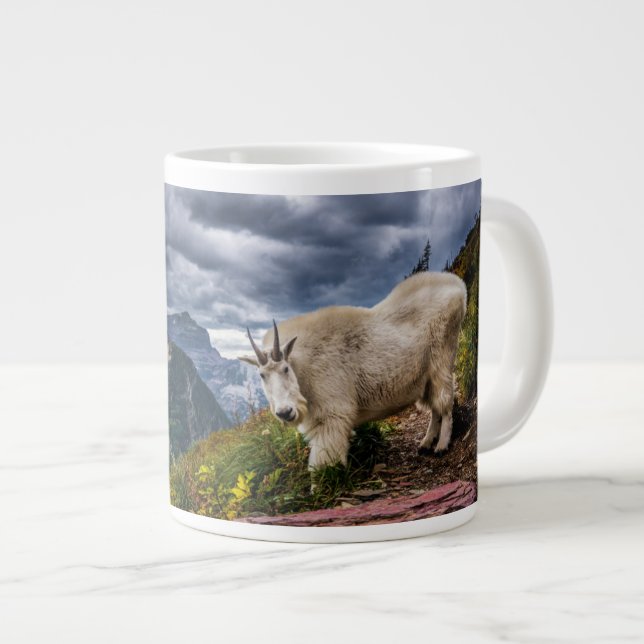 Rocky Mountain Goat Giant Coffee Mug (Front Right)