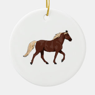 Rocky Mountain Horse Chocolate Ceramic Ornament