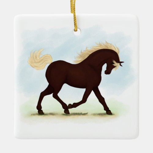 Rocky Mountain Horse Equestrian Ceramic Ornament