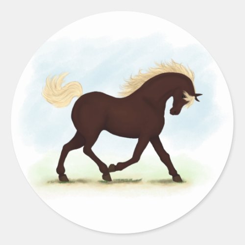 Rocky Mountain Horse Equestrian Classic Round Sticker
