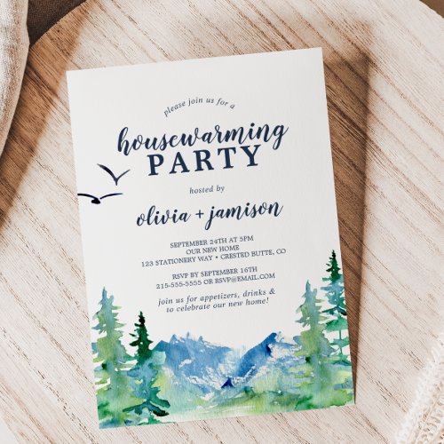 Rocky Mountain Housewarming Party Invitation