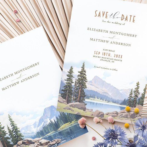 Rocky Mountain Idyll Save_the_Date Invitation