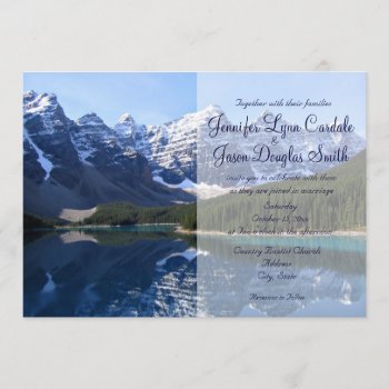 Rocky Mountain Lake Country Wedding Invitations by CustomWeddingSets at Zazzle
