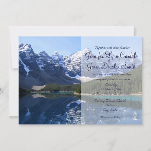 Rocky Mountain Lake Country Wedding Invitations