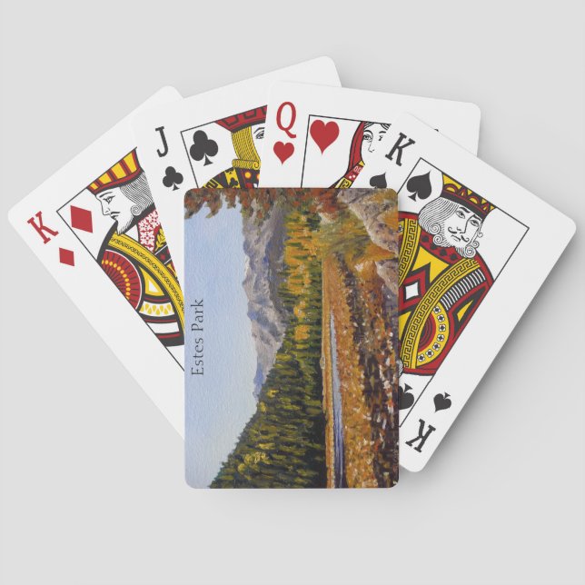 Rocky Mountain Lake in National Park Poker Cards (Back)
