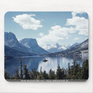 Rocky Mountain lake view, Glacier National Park, M Mouse Pad
