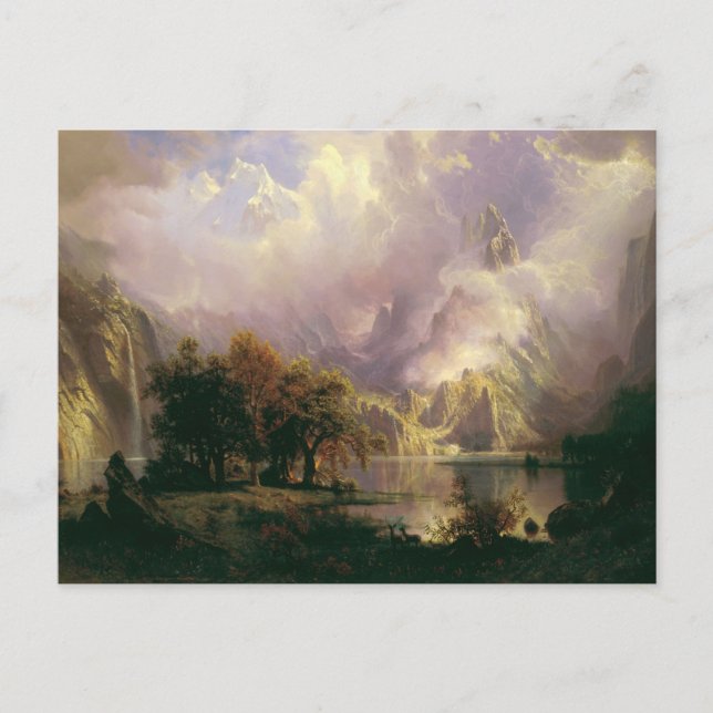 Rocky Mountain Landscape by Albert Bierstadt Postcard (Front)