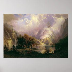 Rocky Mountain Landscape by Albert Bierstadt   Poster