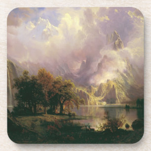 Rocky Mountain Landscape Majestic Scenery Beverage Coaster